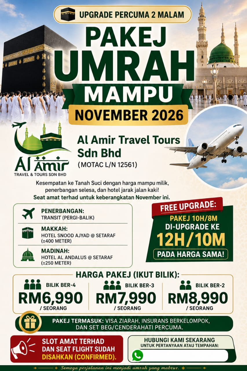 Poster Pakej Umrah Mampu November 2026